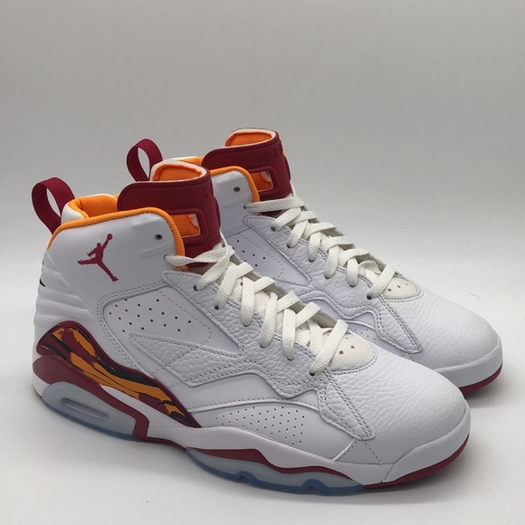 New Men’s Nike Air Jordan MVP Shoes Cardinal Red Vivid Orange DZ4475-168 NWOB - Picture 2 of 5